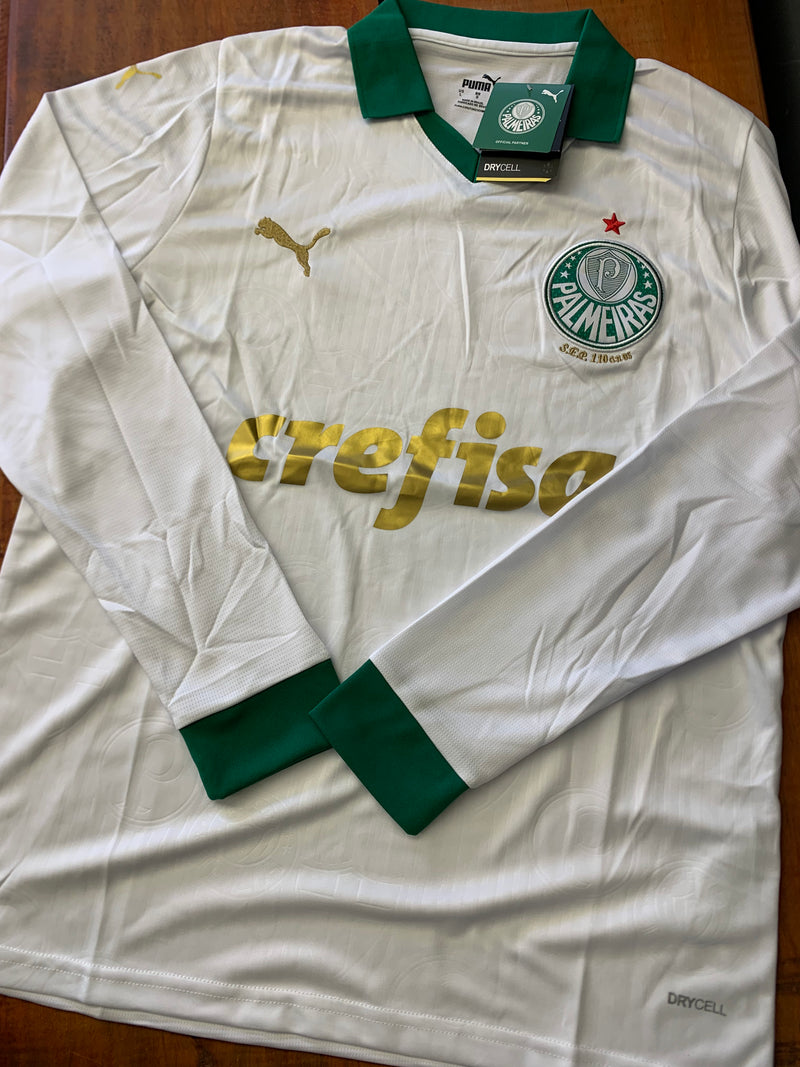Camisa Palmeiras Away II 24/25 - Manga longa - Puma Torcedor Masculina - Branca