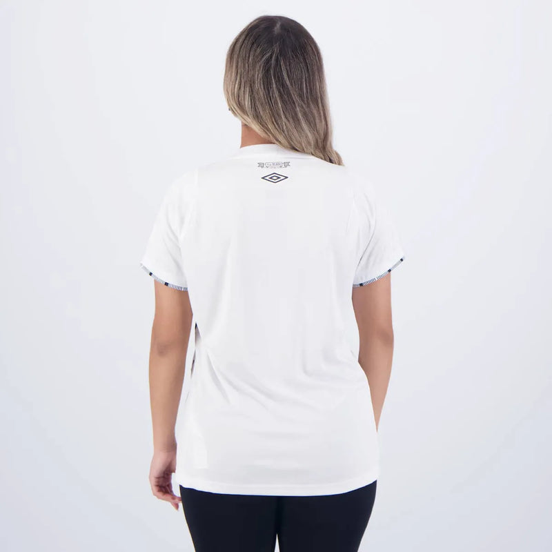 Camisa Santos Feminina 24/25 Preta e Branca - Umbro Torcedor