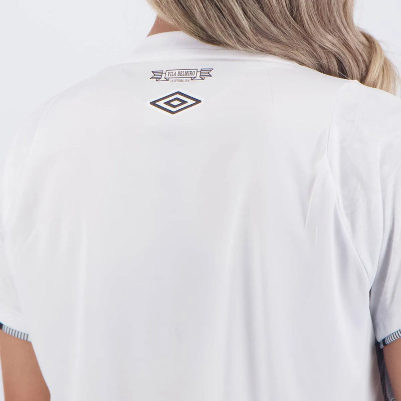 Camisa Santos Feminina 24/25 Preta e Branca - Umbro Torcedor
