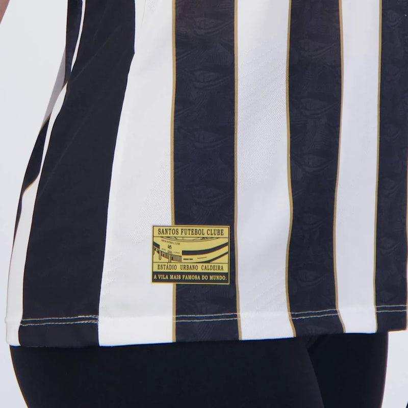 Camisa Santos II 24/25 Preta e Branca - Umbro Feminina Torcedor.