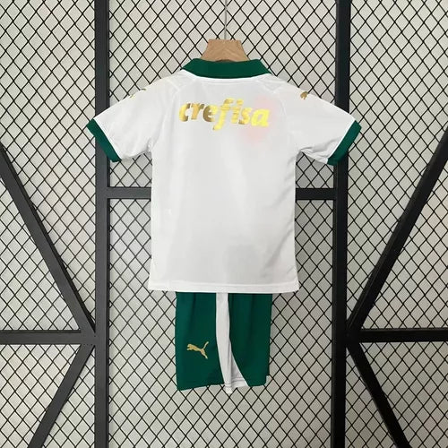 Camisa Palmeiras II 24/25 Juvenil – uniforme branco com escudo bordado.